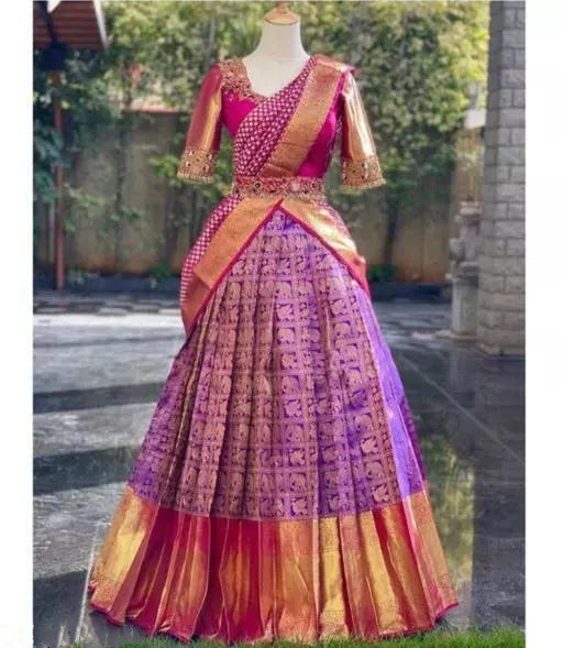 Nayaab Exquisite Silk Lehenga With Embroidered Dupatta