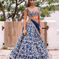 Elegant Royal Blue Color Rich Embroidery Work Wedding Lehenga Choli