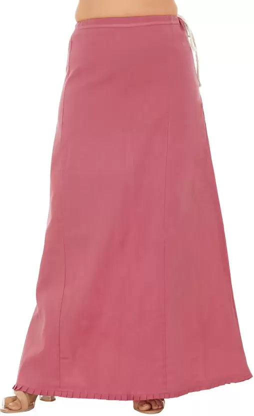 Attractive Baby Pink Color Cotton Readymade Petticoat For Women