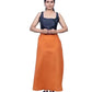 Attractive Orange Color Readymade Cotton Women's Petticoat For Saree