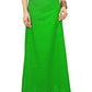 Alluring Women's Green Pure Cotton Readymade Petticoat For Saree