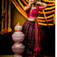 Alluring Purple Color Kanjeevaram Silk Half saree Lehenga Choli With Pattu Dupatta