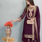 Faux Georgette Heavy Embroidery Sequins Thread Work For Women In USA
