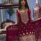 Alluring  Maroon Embroidery Work Suits With Dupatta Near Me