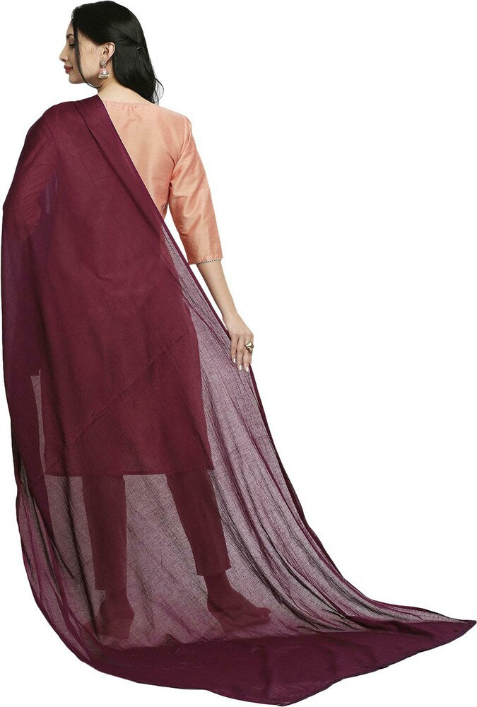 Gorgeous Maroon Color Women's Chiffon Dupatta In USA