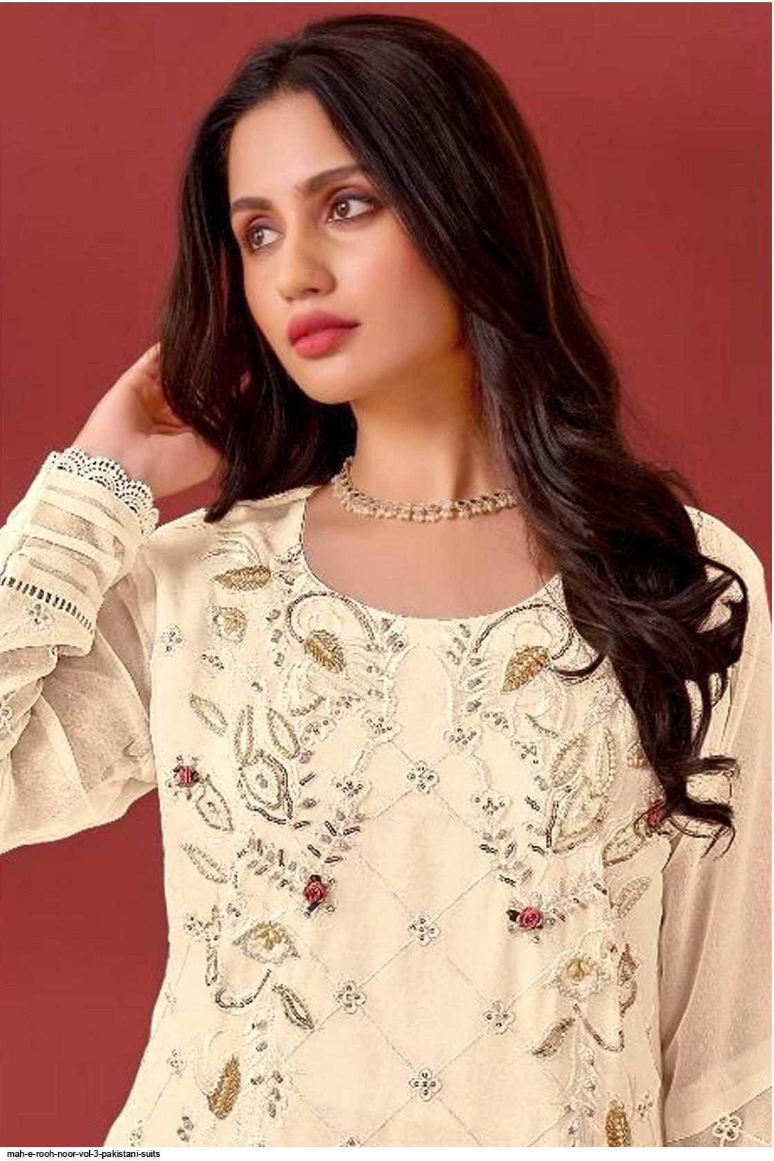 Pretty Faux Georgette With Embroidery Work Salwar Suits For Women Near Me