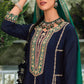 Pleasing Blue Color Premium Silk Embroidery Kurti Near Me