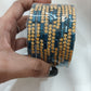 Beautiful Teal Blue Color Stone Design Glass Bangles For Women