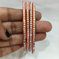  Orange Color Checked Design Bangles For Women Near Me