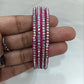  Purple Color Checked Design Glass Bangles For Women Near Me
