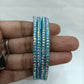 Sky Blue Color Checked Design Glass Bangles For Women Near Me