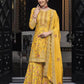Dazzling Yellow Color Designer Palazzo Suits With Dupatta