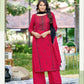 Dazzling Heavy Rayon Pink Colored Salwar Suits With Dupatta For Women