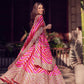 Charming Rani Pink Color Digital Print Embroidered Silk Wedding Lehenga Choli in Happy jack