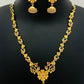 Beautiful Floral Gold Plated Wedding Jewelry Stone Necklace Set for Women