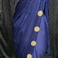 Beautiful Blue Colored Ready To Party Wear Lycra Designer Saree