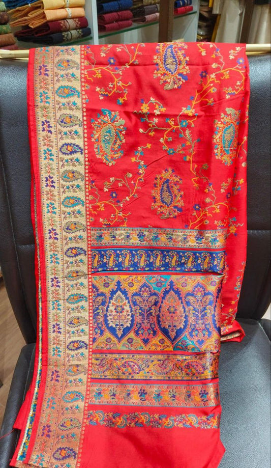 Gorgeous Red Colored Mens Ethnic Wear Designer And Printed Work Stoles