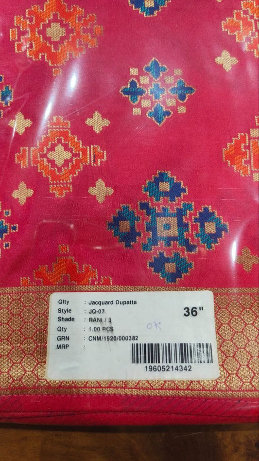 Amazing Rani Pink Colored Jacquard Designer And Printed Work Stoles For Men