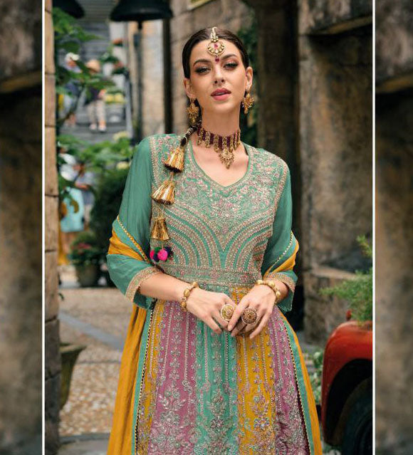 Multi Colored Party Wear Designer Palazzo Suits For Women Near Me