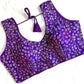 Appealing Purple Colored Designer Sequins Work Blouse For Women