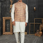 Appealing Multi Colored Cotton Kurta Pajama With Jacket Sets For Men