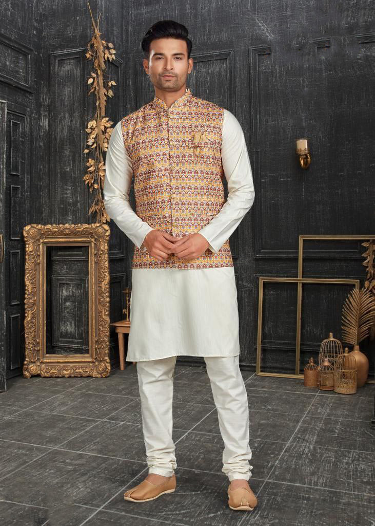 Cotton kurta with jacket best sale