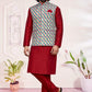 Alluring Multicolor Party Wear Silk Kurta And Pajama With Digital Print Work Jackets For Men