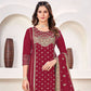 Dazzling Maroon Colored Gold Printed Work With Rayon Near Me