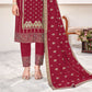 Maroon Colored Gold Printed Work With Rayon Salwar Suits In Williams