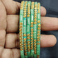 Light Green Color Unique Design Glass Bangles Near Me