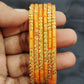  Orange Color Design Glass Bangles For Women In USA