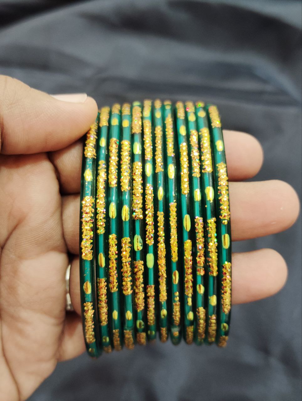 Pretty Teal Green Color New Design Glass Bangles In Tempe