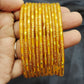 Alluring Yellow Color Party Wear Glass bangles For Women