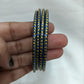 Elegant Blue Color Checked Design Glass Bangles For Women