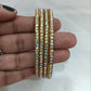 Yellow Color Checked Design Glass Bangles For Women Near Me