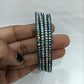 Teal Blue Color Checked Design Glass Bangles For Women Near Me