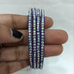  Violet Color Checked Design Glass Bangles For Women Near Me