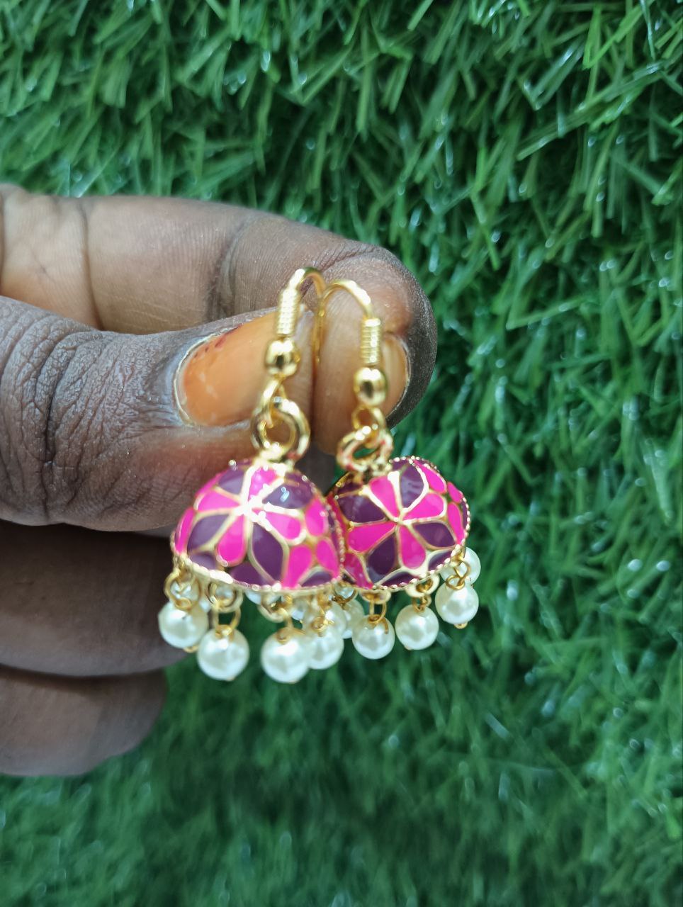 Beautiful Multicolor Antique Gold Earrings