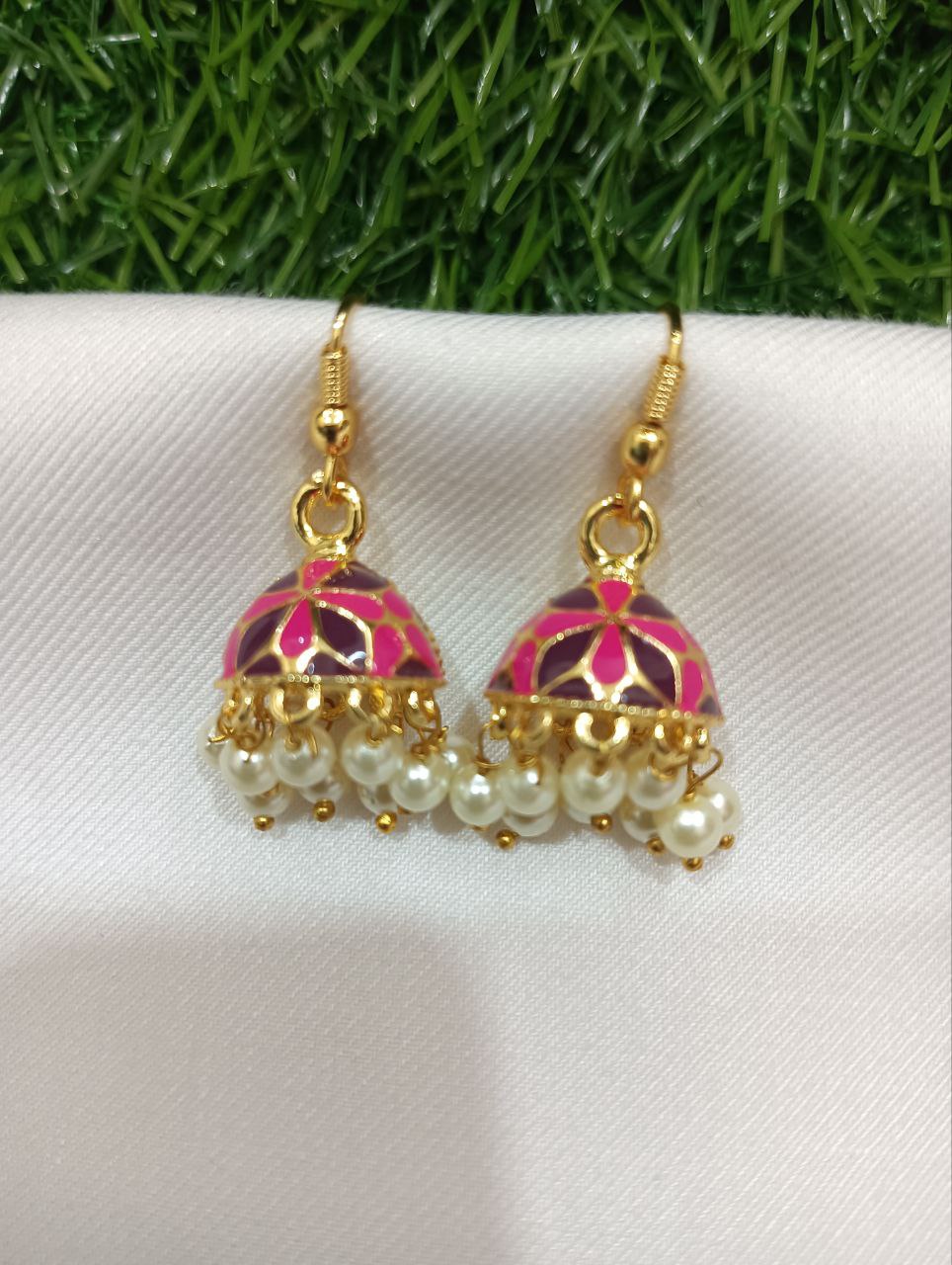 Beautiful Multicolor Antique Gold Earrings In Near Me