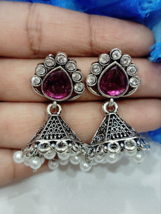 Alluring Purple Color Oxidized Jewelry For Women