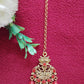 Elegant Red Color Beautiful Antique Gold Tikka Near Me