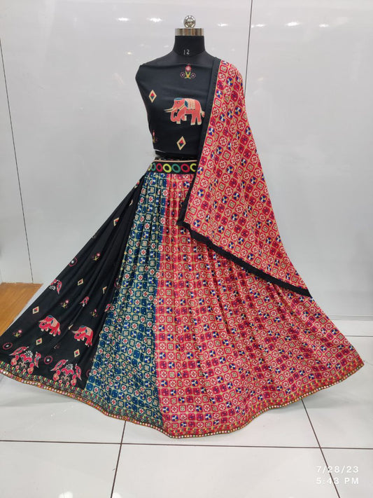 Attractive Multi Color Navratri Chaniya Choli Lehengas With Dupatta Sets