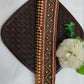 Stunning Red Colored Saree Belt With Stone Work And Beads