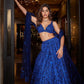 Splendid Blue Colored Sequins Work Lehenga Choli For Women