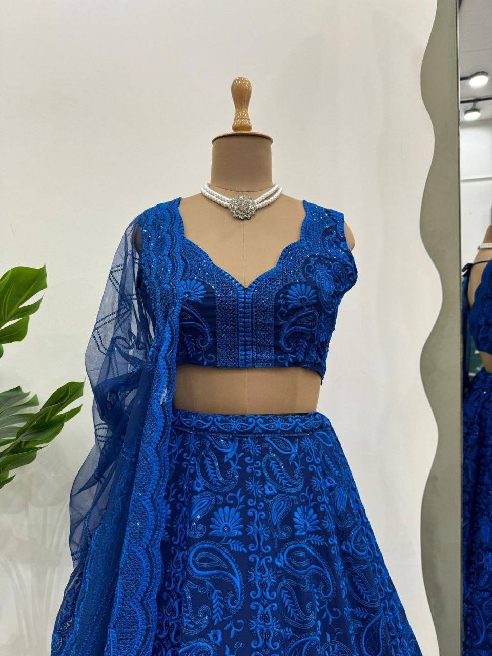 Blue Colored Sequins Work Lehenga Choli In Phoenix