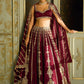 Impressive Maroon Colored Sequins With Zari Work Lehenga Choli