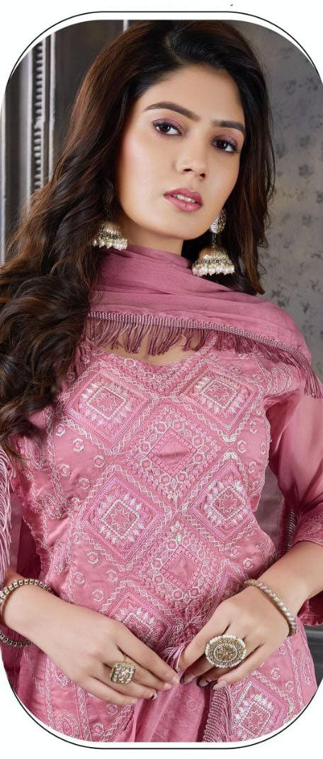 Heavy Organza Silk Salwar Suits Near Me