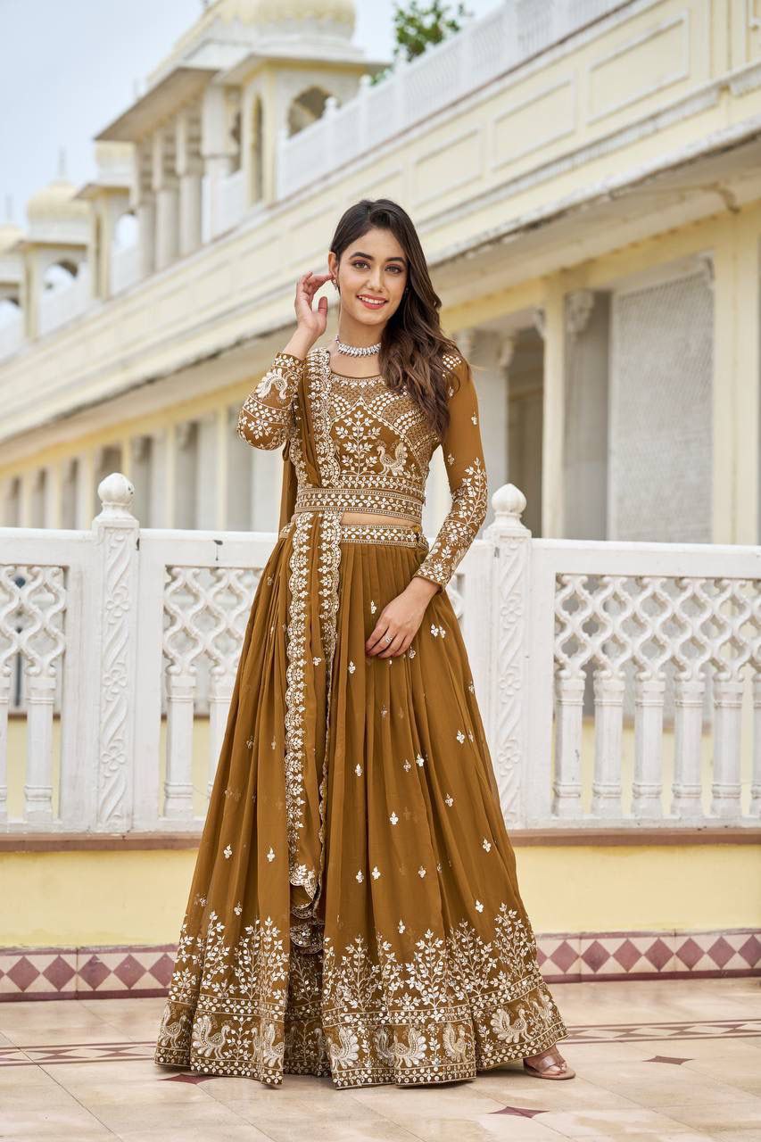 Embroidery With Sequins Work Lehenga Choli In USA