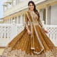 Appealing Mustard Yellow Colored Heavy Fox Georgette Lehenga Choli With Dupatta Sets For Women