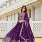 Attractive Purple Colored Heavy Fox Georgette Lehenga Choli With Dupatta Sets For Women In USA